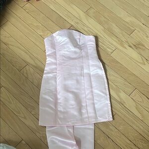 Elegant Pink Strapless Dress